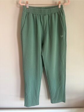 Northyard Mens Sage Green Athletic Jogger Pants Elastic Waist Tapered Leg Small